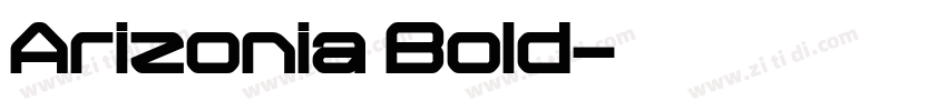 Arizonia Bold字体转换